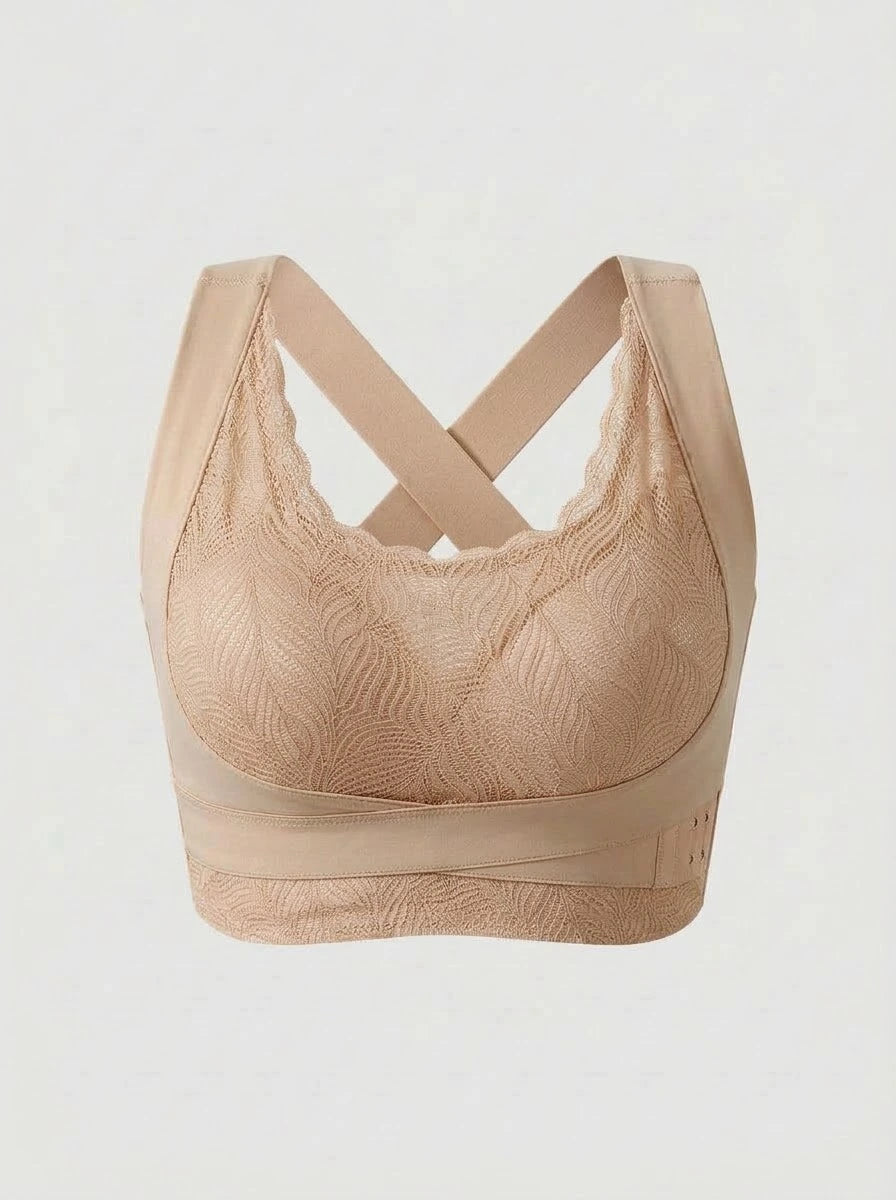 Women’s Lace Support Bra – Criss-Cross Back | Skin