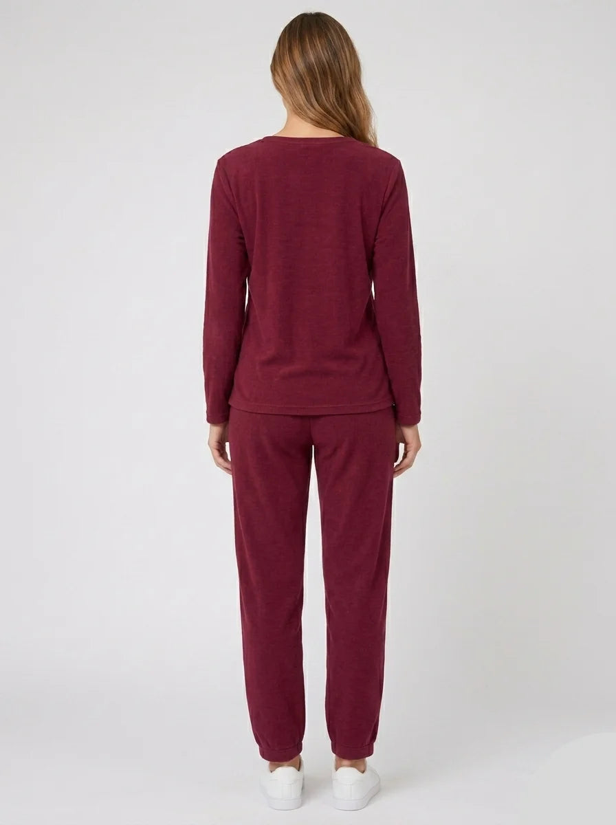 Imported Soft Malai PJ Set for Women – Maroon