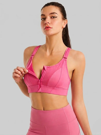 Front Zip High-Support Casual Sports & Gym Bra