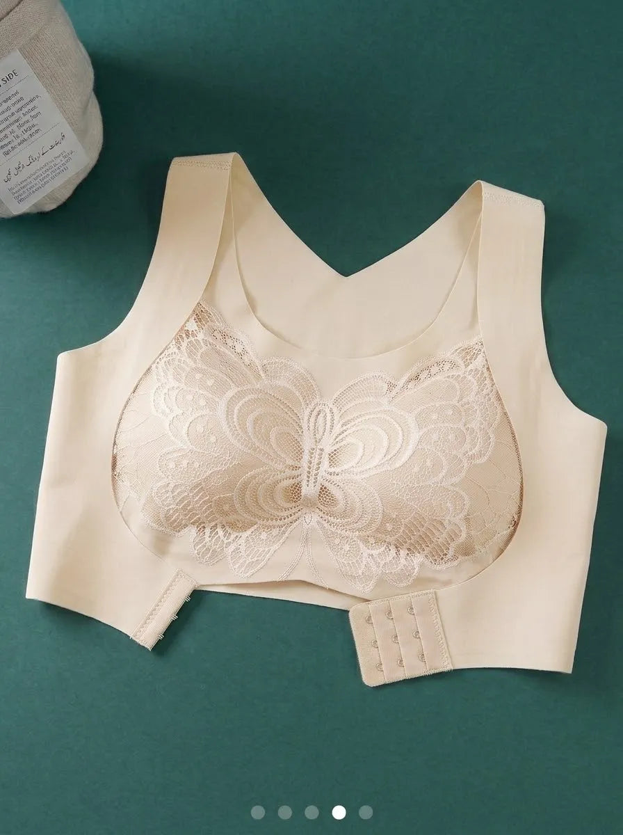 Women's Front Closure Lace Support Bra | Skin