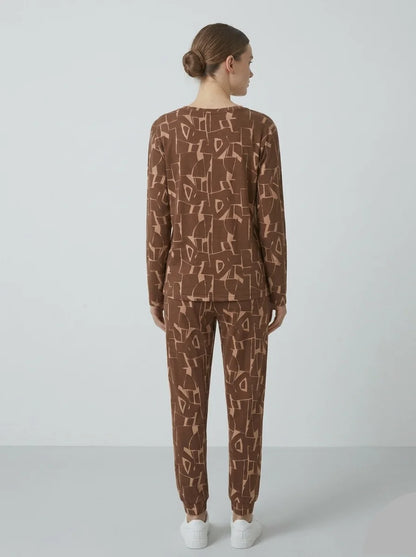 Print Blended PJ Set for Women – Nightwear